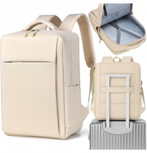 Plecak biznesowy na laptopa 15-16" - wodoodporny, odporny na wstrząsy, z kieszenią na butelkę i paskiem na walizkę - Alogy Urban 2