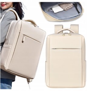 Plecak biznesowy na laptopa 15-16" - wodoodporny, odporny na wstrząsy, z kieszenią na butelkę i paskiem na walizkę - Alogy Urban 9