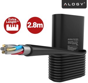 Zasilacz USB-C 65W PD do Laptopów HP Lenovo Asus Apple, Szybkie Ładowanie 20V 3.25A, Długi Kabel 2.8m, Kompaktowy i Wydajny, Alo 4