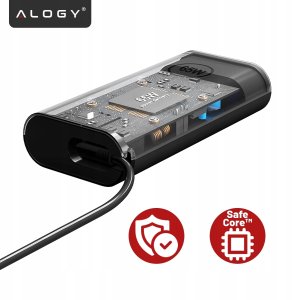 Zasilacz USB-C 65W PD do Laptopów HP Lenovo Asus Apple, Szybkie Ładowanie 20V 3.25A, Długi Kabel 2.8m, Kompaktowy i Wydajny, Alo 6