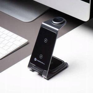 Ładowarka ForCell Ładowarka 3w1 F-Energy Simply Charge do Apple/Samsung szara 3