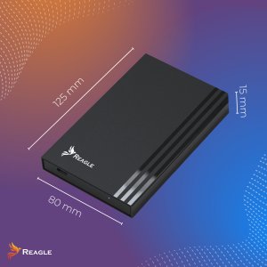 OBUDOWA DYSKU SSD HDD 2,5" KIESZEŃ NA DYSK SATA USB-C 3.2 5Gbps TRIM UASP REAGLE 9