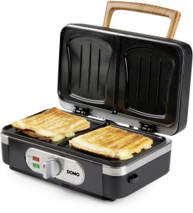 Opiekacz Domo DO9278C Urządzenie 3w1 opiekacz grill gofrownica nowoczesna obudowa 13