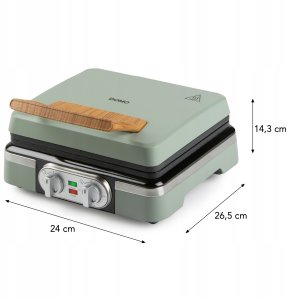 Gofrownica Domo Gofrownica, 1520W, 2 duże gofry, regulacja temperatury 7