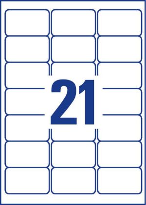 Avery Zweckform Przezroczyste etykiety na produkty Crystal Clear 63.5 x 38.1 mm (L7782-25) 2