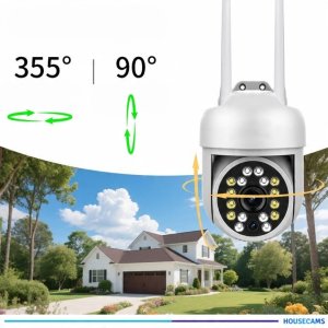 Zewnętrzna Kamera Obrotowa 8MPx IP Wi-Fi ULTRA HD Funkcje AI Mikrofon BIAŁA 2