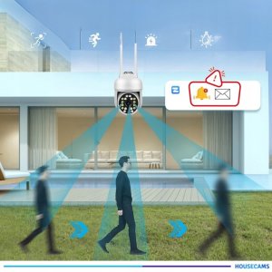 Zewnętrzna Kamera Obrotowa 8MPx IP Wi-Fi ULTRA HD Funkcje AI Mikrofon BIAŁA 4