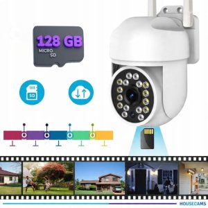 Zewnętrzna Kamera Obrotowa 8MPx IP Wi-Fi ULTRA HD Funkcje AI Mikrofon BIAŁA 6