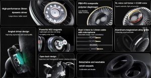 Słuchawki FiiO x Jade Audio JT3 srebrne 2