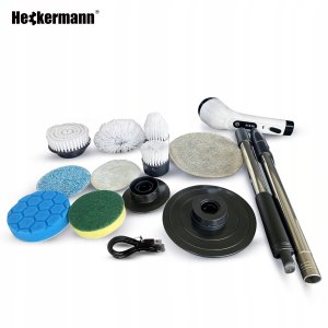 Mop elektryczny Heckermann Bezprzewodowa elektryczna szczotka obrotowa Mop teleskopowy 9w1 JY-8088 2