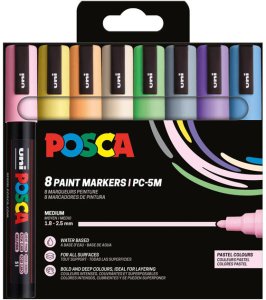 Posca PC-5M 8stk Pastelowe Kolory 2