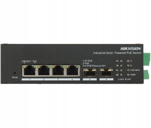 Switch Hikvision ZARZĄDZALNY SWITCH PRZEMYSŁOWY POE DS-3T1506HP-EI-UPS/NO POWER UNIT 4-PORTOWY SFP 2