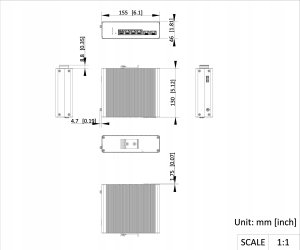 Switch Hikvision ZARZĄDZALNY SWITCH PRZEMYSŁOWY POE DS-3T1506HP-SI-4P2F/NO POWER UNIT 4-PORTOWY SFP 5