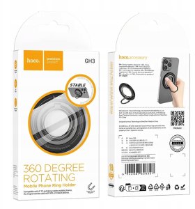 Hoco Uchwyt na telefon na palec Ring GH3 czarny 9