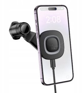 Hoco Uchwyt na telefon do samochodu indukcyjny 15W do kratki HW30 czarny 2