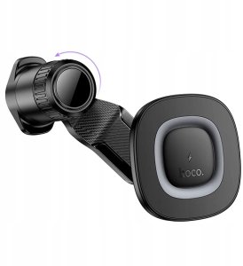 Hoco Uchwyt na telefon do samochodu indukcyjny 15W do kratki HW30 czarny 5