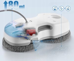 Robot do mycia okien HUTT S7 robot do czyszczenia okien z funkcją spryskiwania 5500Pa 80ml +ścierki 3