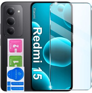 Etui Skórzane Zamykane MAGNETYCZNE CASE do Xiaomi Redmi 15 4G | 5G + SZKŁO 9