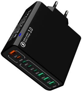 ŁADOWARKA SIECIOWA USB-C SZYBKA DO TELEFONU KOSTKA QUICK CHARGE 3.0 168W 7