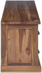 vidaXL Stół pod telewizor Brązowy 110 x 30 x 40 cm Lekkie drewno tekowe 7