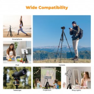 Statyw Statyw K&F Concept S255A3 z głowicą kulową BH-36 i uchwytem na telefon 18