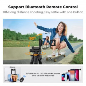 Statyw video K&F Concept S255A3 z głowicą BV01 i uchwytem na telefon - brązowy 20