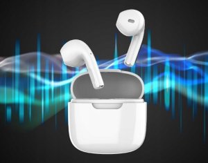 Słuchawki Orava bezprzewodowe słuchawki z mikrofonem, USB-C, dotykowe sterowanie, do uszu, IPX3, biały 2