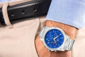 Zegarek Giewont Zegarek Męski Chronograph Sapphire Srebrno Niebieski GW9460-B3 4