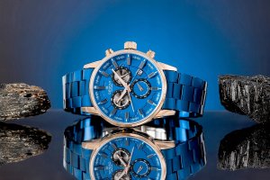 Zegarek Giewont Zegarek Męski Chronograph Sapphire Niebieski GW4580-B5 5