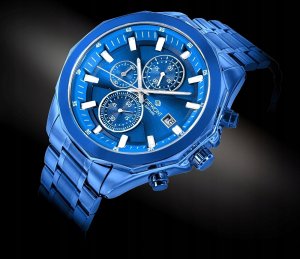 Zegarek Giewont Zegarek Męski Chronograph Sapphire Niebieski GW7290-B5 2