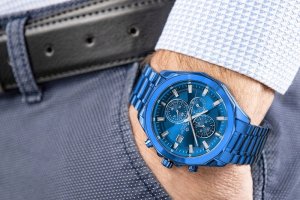 Zegarek Giewont Zegarek Męski Chronograph Sapphire Niebieski GW7290-B5 3