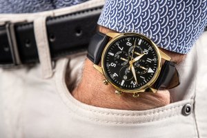 Zegarek Giewont Zegarek Męski Chronograph Sapphire Czarno Złoty GW5630-A4 4