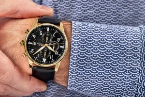 Zegarek Giewont Zegarek Męski Chronograph Sapphire Czarno Złoty GW5630-A4 5