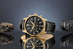 Zegarek Giewont Zegarek Męski Chronograph Sapphire Czarno Złoty GW5630-A4 6