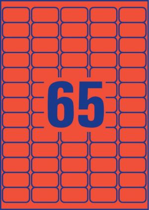 Avery Zweckform Usuwalne etykiety kolorowe 38.1 x 21.2 mm czerwone (L4790-20) 3