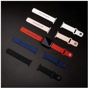 Apple Fixed silicone smartwatch strap Watch 42 / 44 / 45 mm, white 6