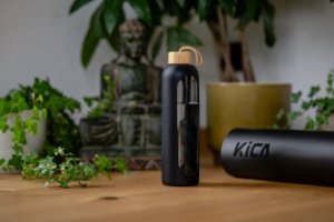 Butelka szklana KiCA Hydro Glass 1000 ml - fioletowa 148