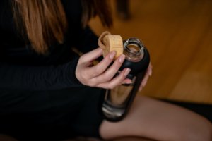 Butelka szklana KiCA Hydro Glass 1000 ml - pomarańczowa 46