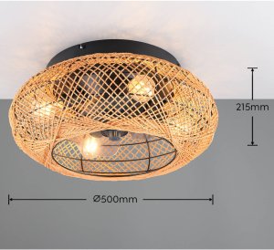 Wentylator RL Light Lampa sufitowa Lillesand R67302126 wentylator brązowy 11