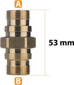 Myjka ciśnieniowa Rosfix ADAPTER ZŁĄCZKA EASY!LOCK 2X TR22M gwint zewnętrzny mosiężny KARCHER HD HDS 2
