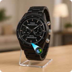 MINI KAMERA SZPIEGOWSKA UKRYTA W ZEGARKU DYKTAFON CZUJNIK RUCHU PODSŁUCH 3