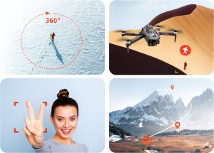 DRON Z KAMERĄ WIFI 5G GPS ZABAWKA ZDALNIE STEROWANY APLIKACJA ZASIĘG 3000M 8