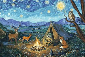 Trefl Puzzle Inspired By Art Przy ognisku 100 elementów (16564) 2