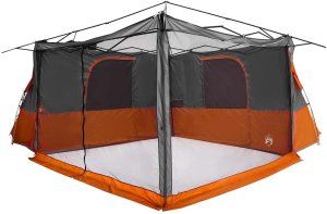Namiot turystyczny vidaXL Namiot wewnętrzny Szary i pomarańczowy 520 x 520 x 190 cm tafta 5