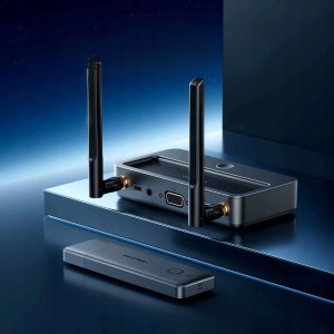System przekazu sygnału AV Vention Bezprzewodowy transmiter Enterprise HDMI to HDMI + VGA + 3.5mm TRS + USB-C Transmitter and Receiver Gray 3