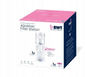 Dzbanek filtrujący BWT Dzbanek filtrujący wodę AQUAlizer Station + 1 wkład + 1 szklana karafka 5