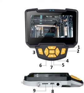 KAMERA ENDOSKOPOWA INSPEKCYJNA EKRAN 4.3" HD32GB 8LED IP67 3.9mm 1m WALIZKA 11