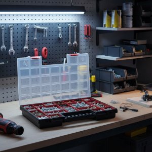 Organizer narzędziowy, warsztatowy 40x30cm, 21 pojemników wewnętrznych 8