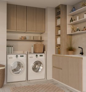 Szafka Łazienkowa Na Pralkę POLA NP KASZMIR Beż Półka Regał Do Łazienki 4