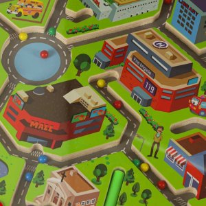 Gra labirynt magnetyczna planszowa drewniana do podróży duże miasto 2 graczy Kik Sp. z o. o. Sp. k. 7